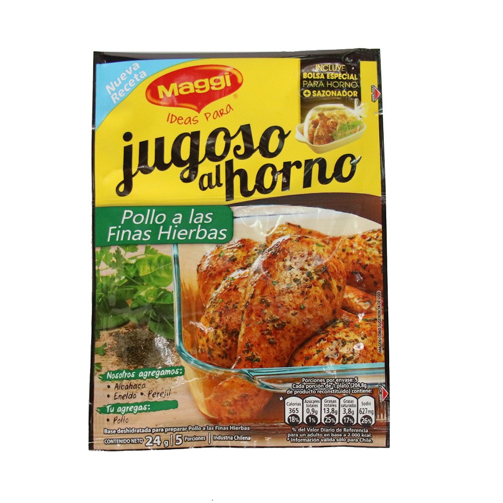 JUGOSO AL HORNO POLLO HIERBA ESTLE *30GR