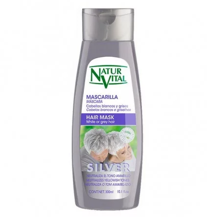 Mascarilla Capilar Natura Vital Cabellos Blancos y Grises x 300Ml