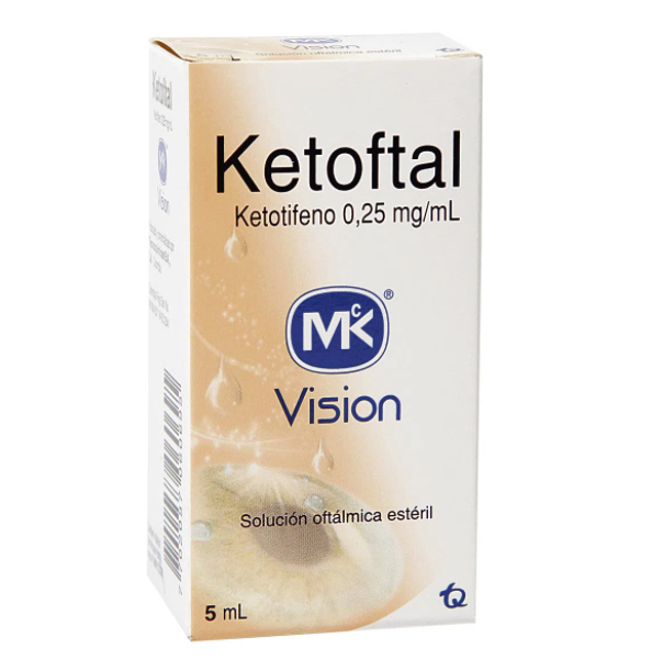 Ketoftal Solución Oftalmica 0.025% Frasco x 5ml Ketotifeno