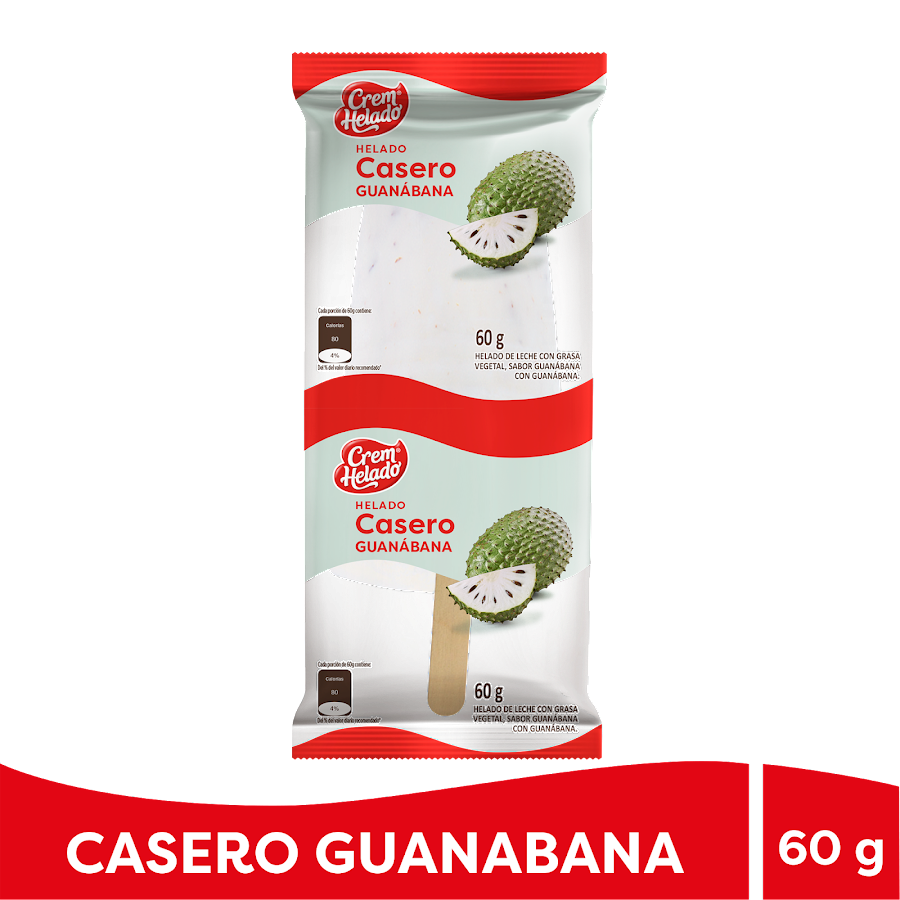 HELADO CREM HELADO CASERO GUANÁBANA X60G