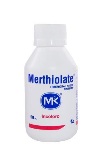 Merthiolate MK 10g Incoloro Frasco x90ml. TQ Timerosal Tintura