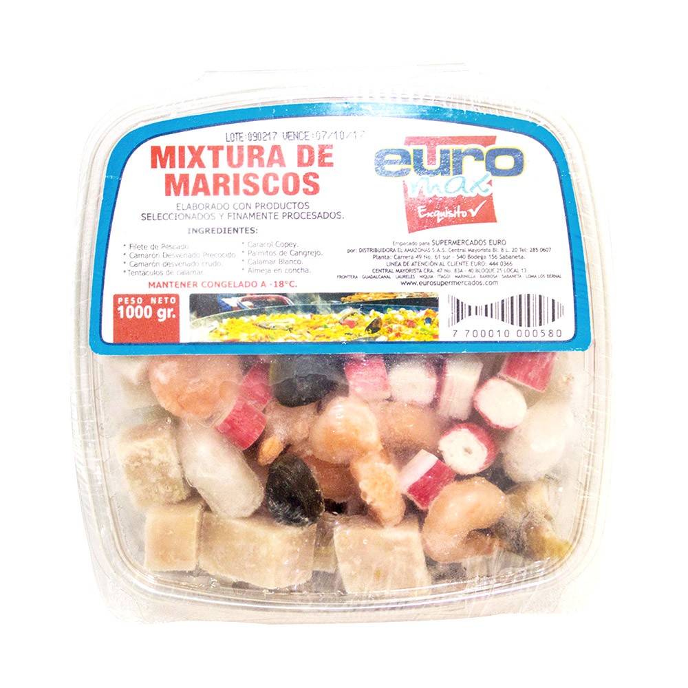 MIXTURA MARISCOS EUROMAX  x  800g