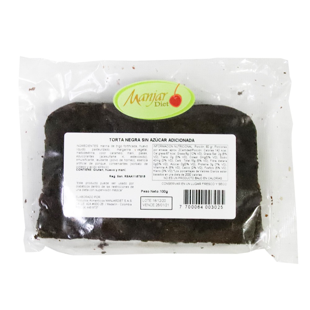 TORTA NEGRA FRUTAS 100gr