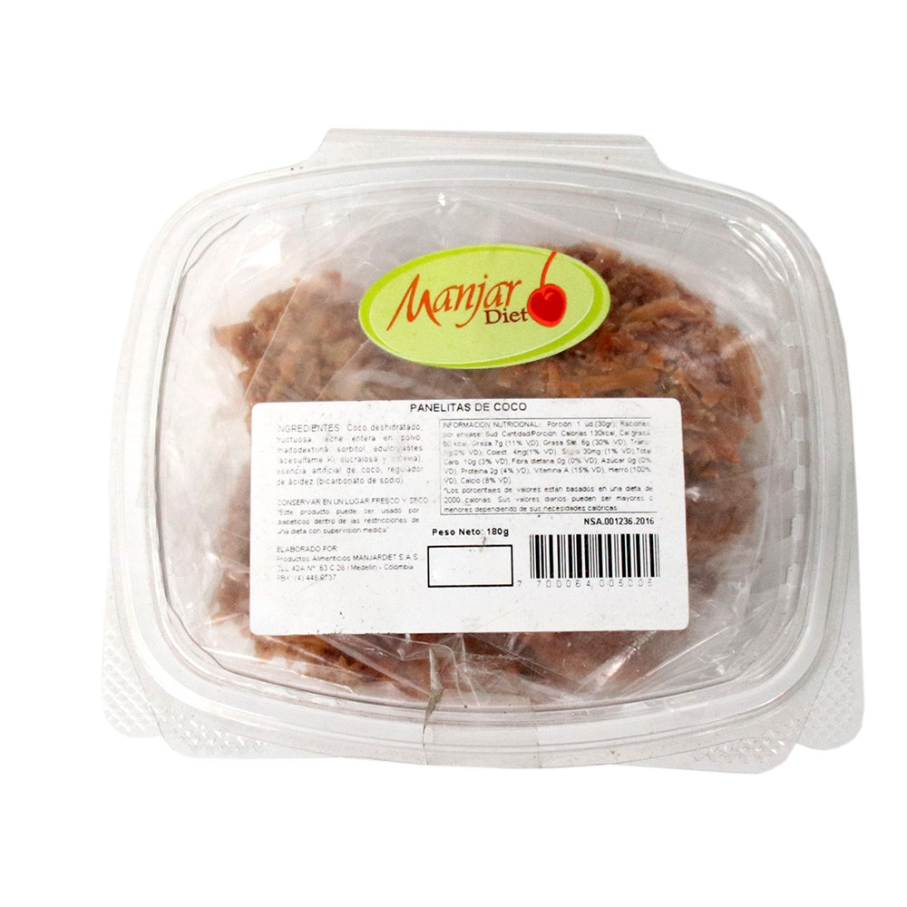 PANELITA COCO CAJA 6U 180gr