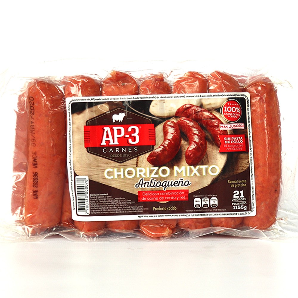 CHORIZO MIXTO ANT  x 21 UND AP3 LAU