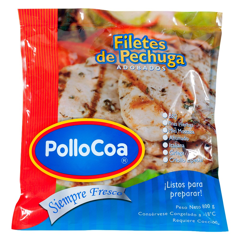 FILETE PECHUGA ADOBADO FINAS H POLLOCOA
