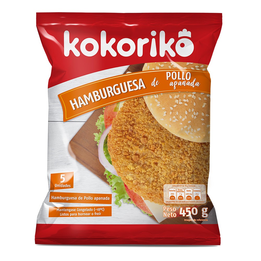 HAMBURGUESA KOKORIKO  x 450 GR