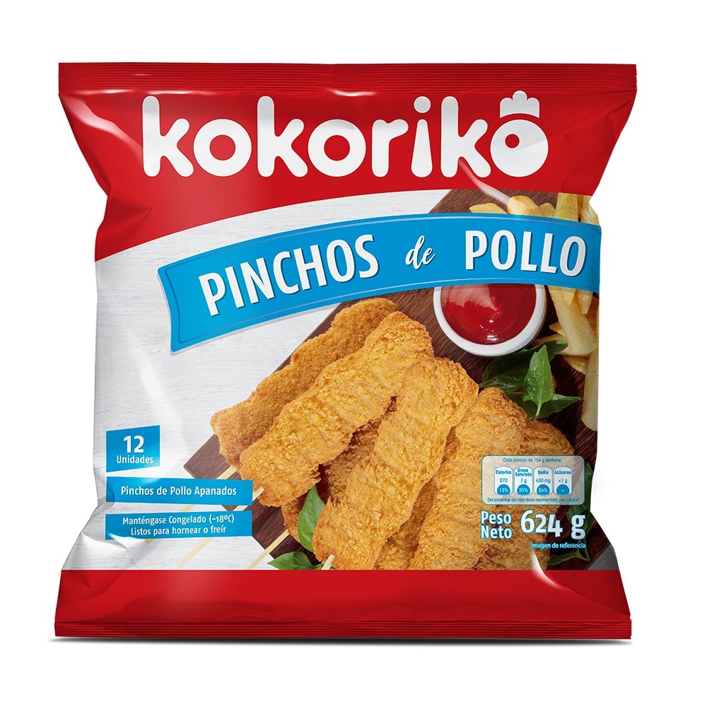 PINCHO POLLO KOKORIKO BLS  x 12UND