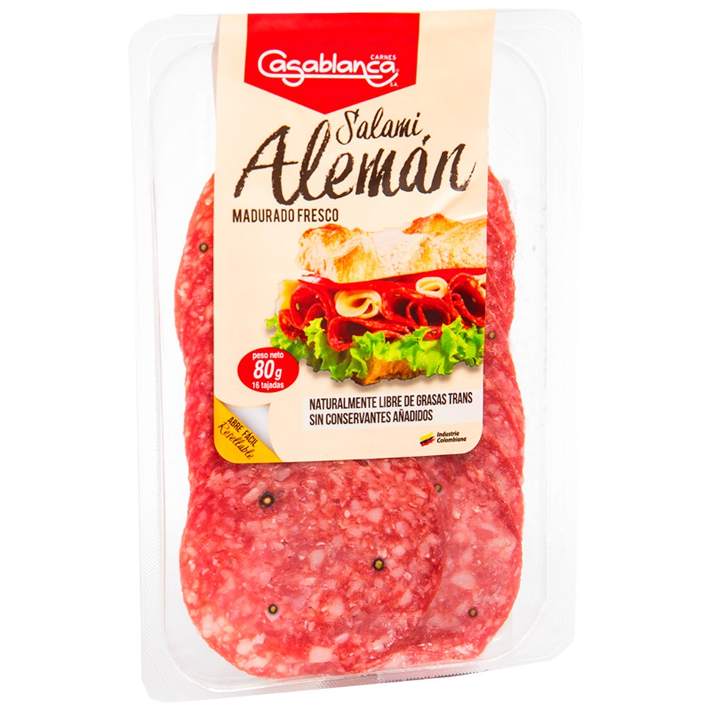 SALAMI ALEMAN FRESCO  x 80GR CASABLANCA