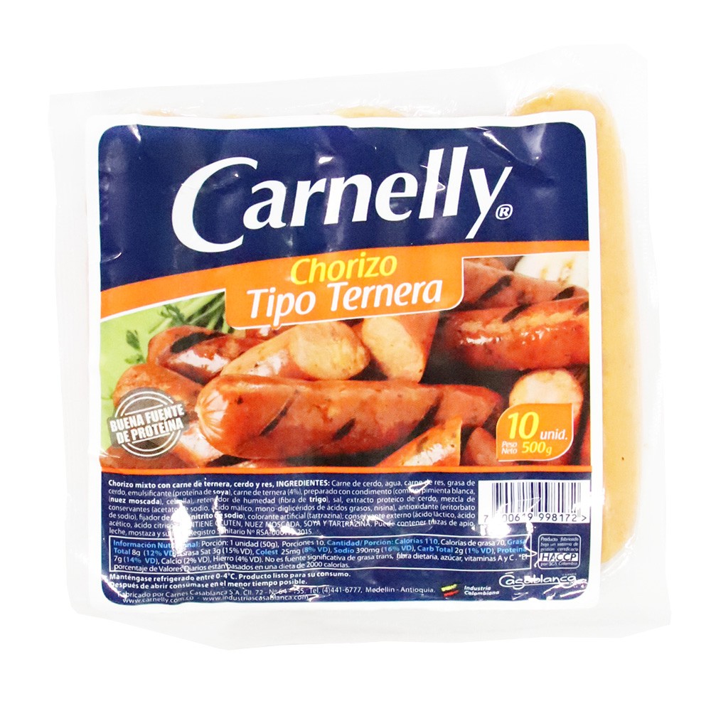 CHORIZO TERNERA CARNELLY  x 500GR