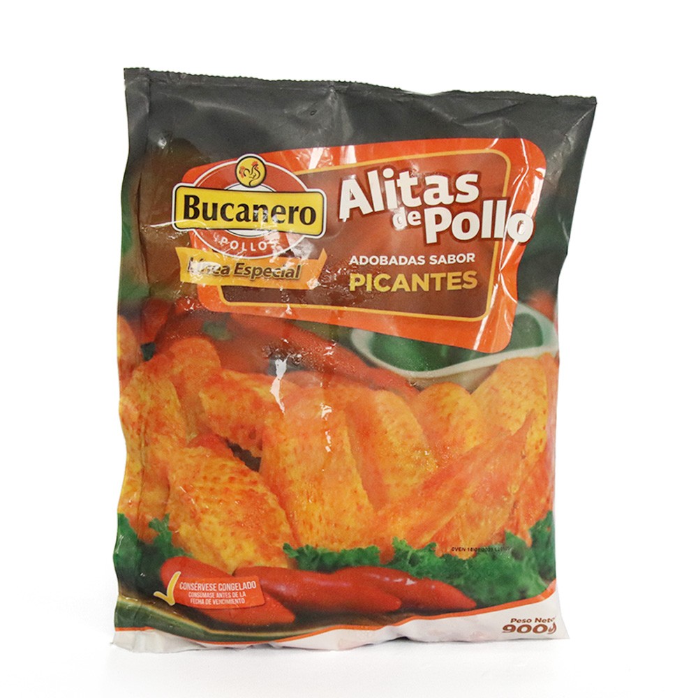 ALITAS POLLO PICANTE 10U BUCAN 900 GR