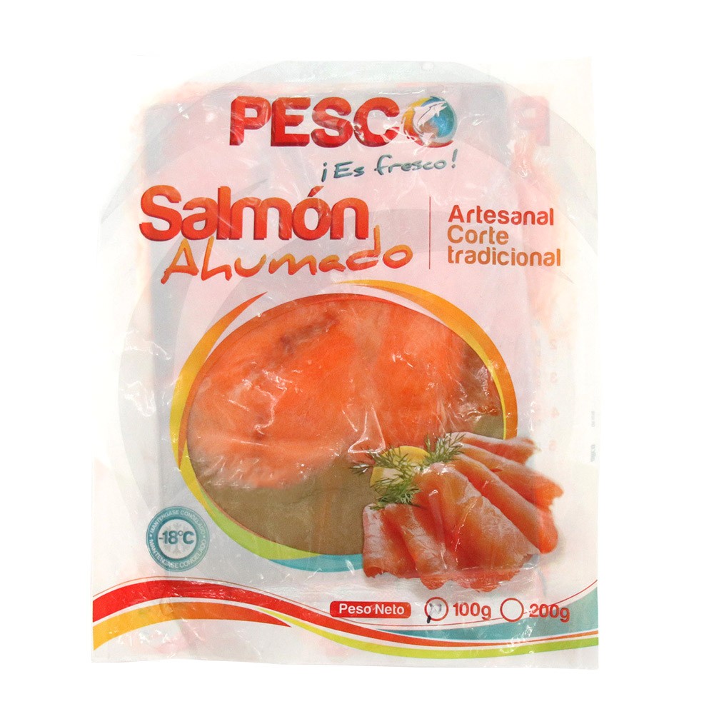 SALMON AHUMADO PESCO  x 100GR