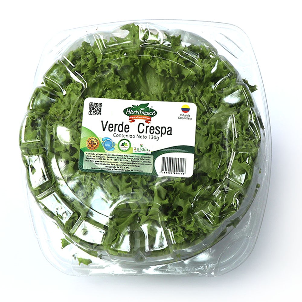 LECHUGA PET VERDE CRESPA  x 130 GR