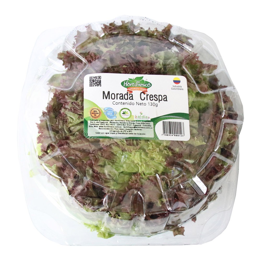 LECHUGA PET MORADA CRESPA  x  130 GR