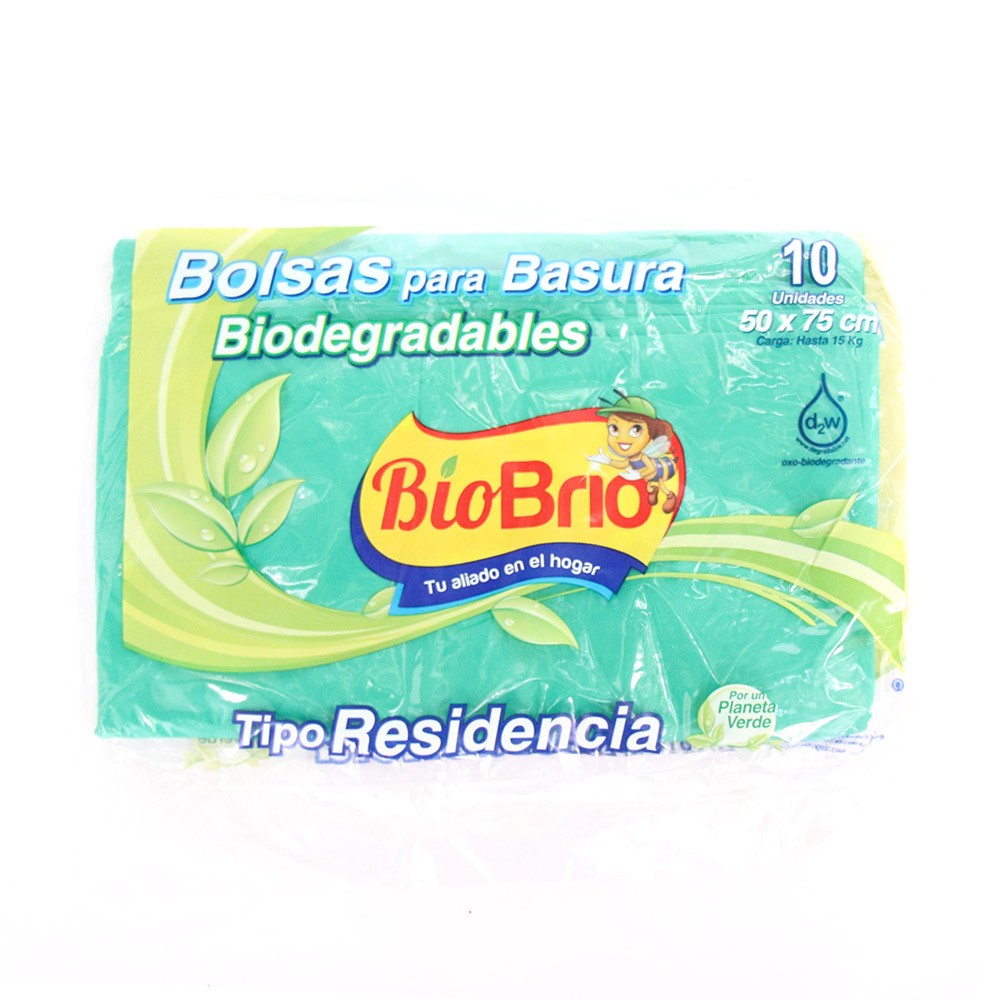 BOLSA BASURA BRIOBRI 10U*50X75 RESID VDE