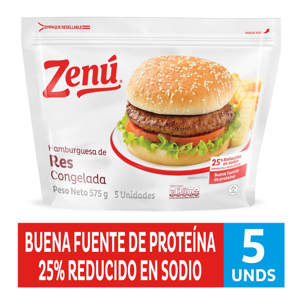 HAMBURGUESA ZENU  x 575 GR