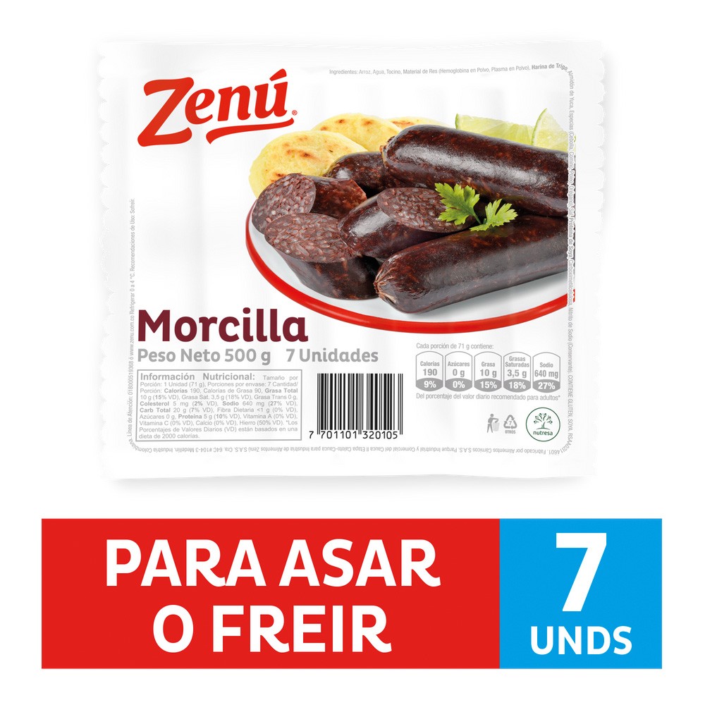 MORCILLA ZENU*500GR