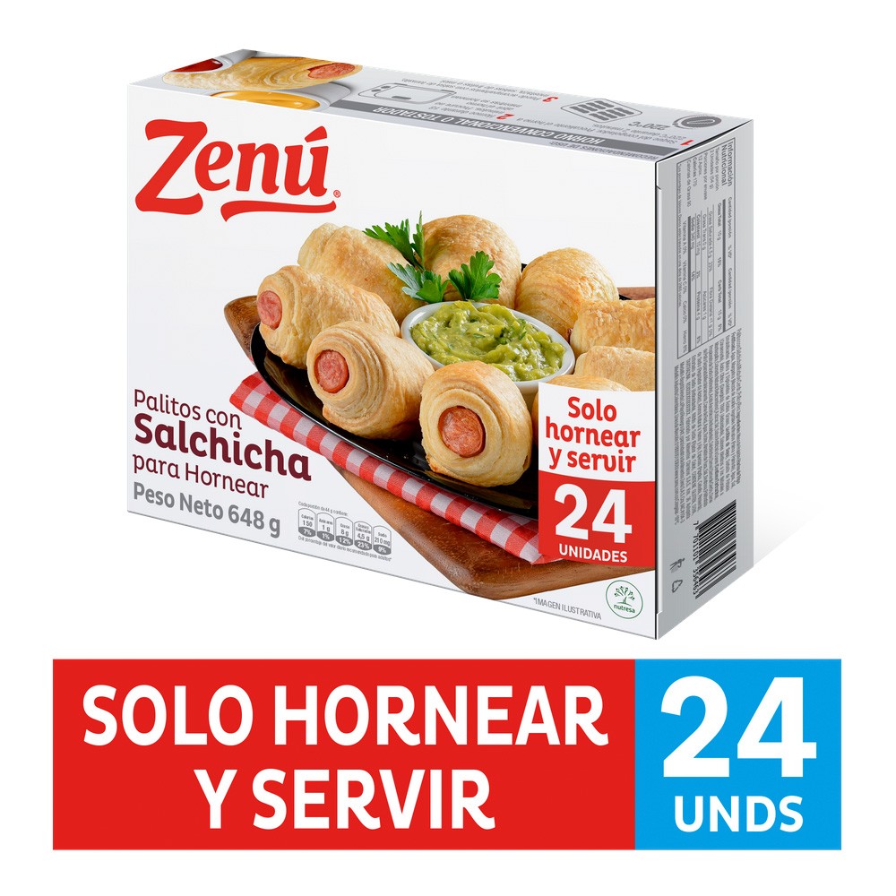 PALITO SALCHICHA PARA HORNEAR ZENU*648GR