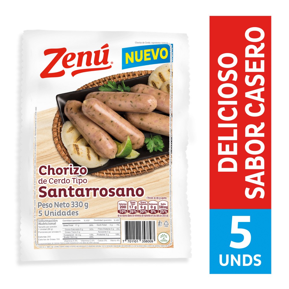 CHORIZO SANTARROSANO ZENU*330GR
