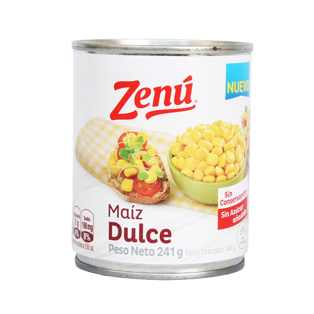 MAIZ DUCLE LATA ZENU  x 241 GR
