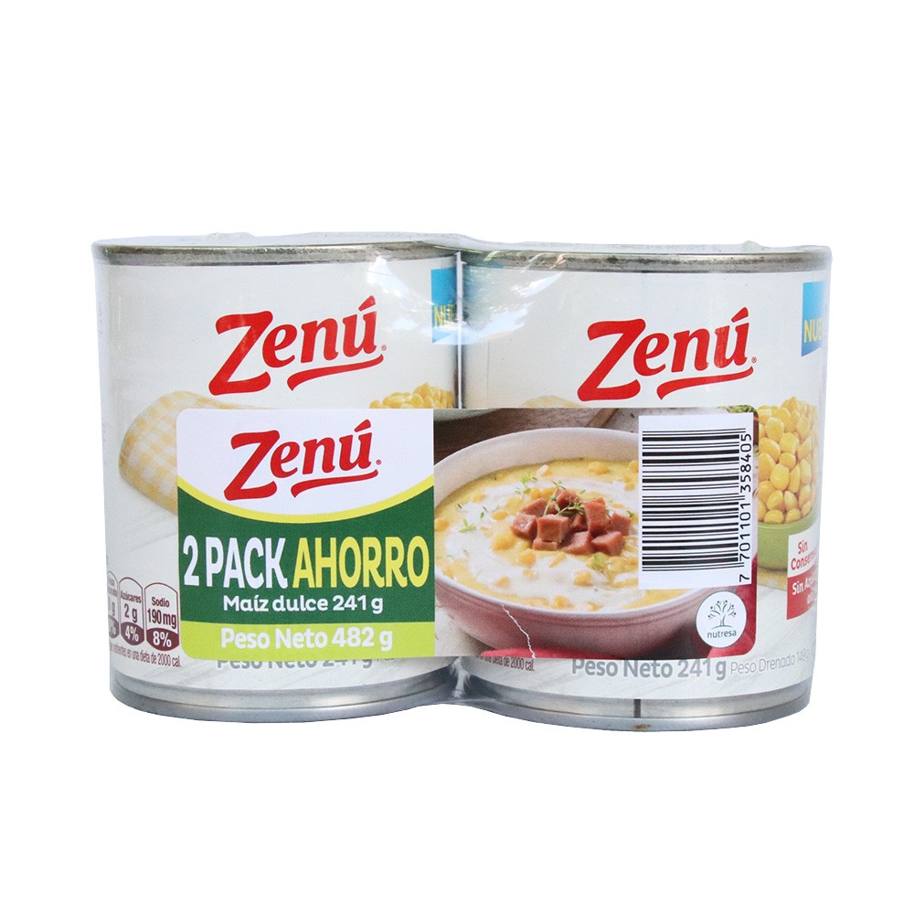 MAIZ DULCE LATA ZENU X 2UND  x 241 GR