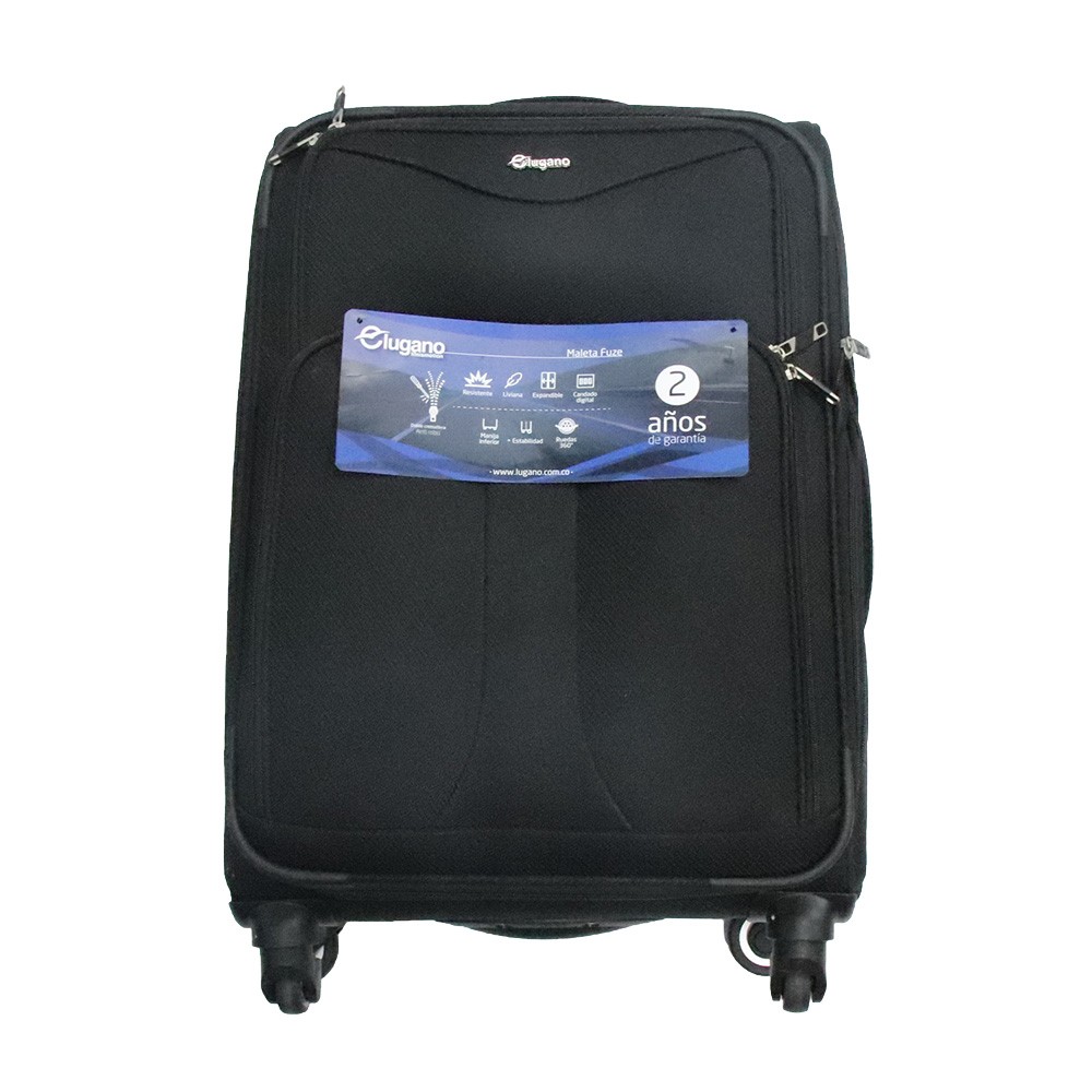 MALETA POLIESTER  NEGR LUGANO 24"