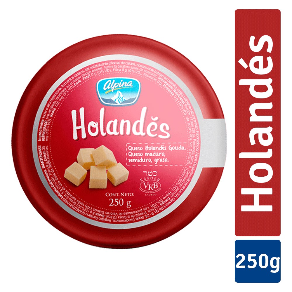 QUESO HOLANDES  x 250GR ALPINA