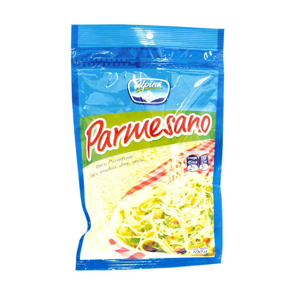QUESO PARMESANO RALLADO ALPINA  x 100GR
