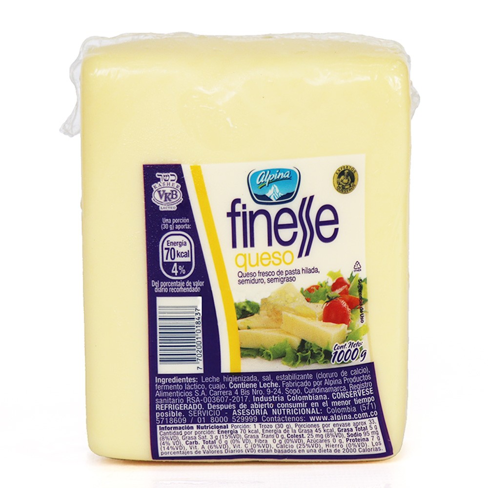 QUESO FINESSE BLOQUE  x 1000GR