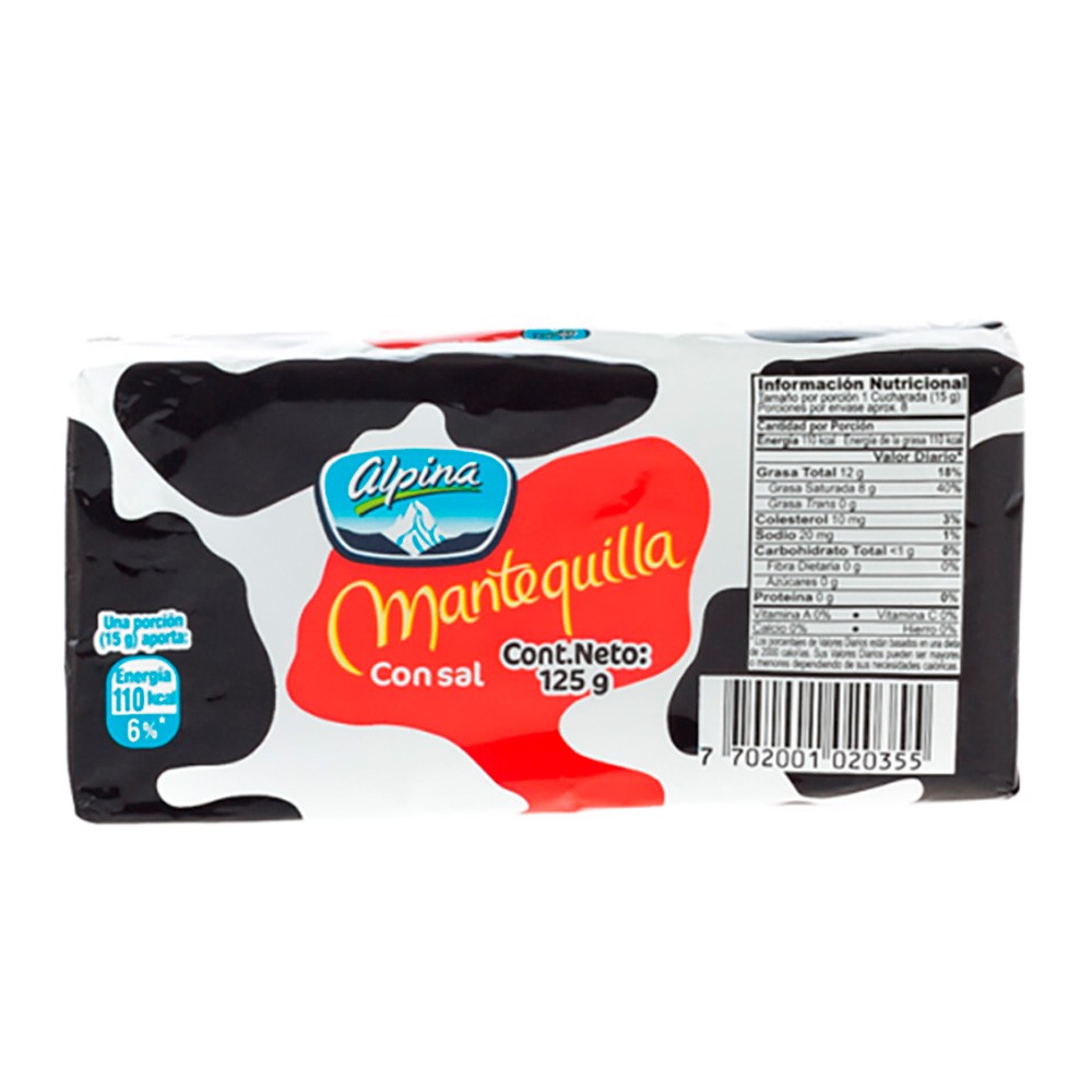 MANTEQUILLA CON SAL ALPINA x 125GR