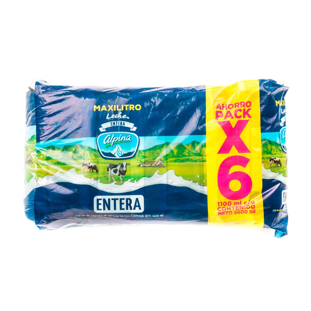LECHE ENTERA ALPINA 6U x 1100ML