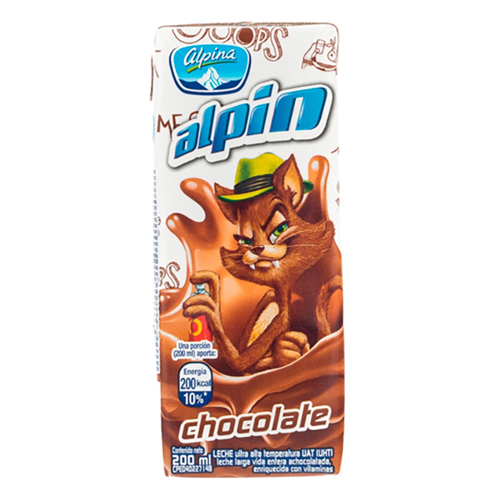 LECHE CHOCOLATADA ALPINA  x 200ML