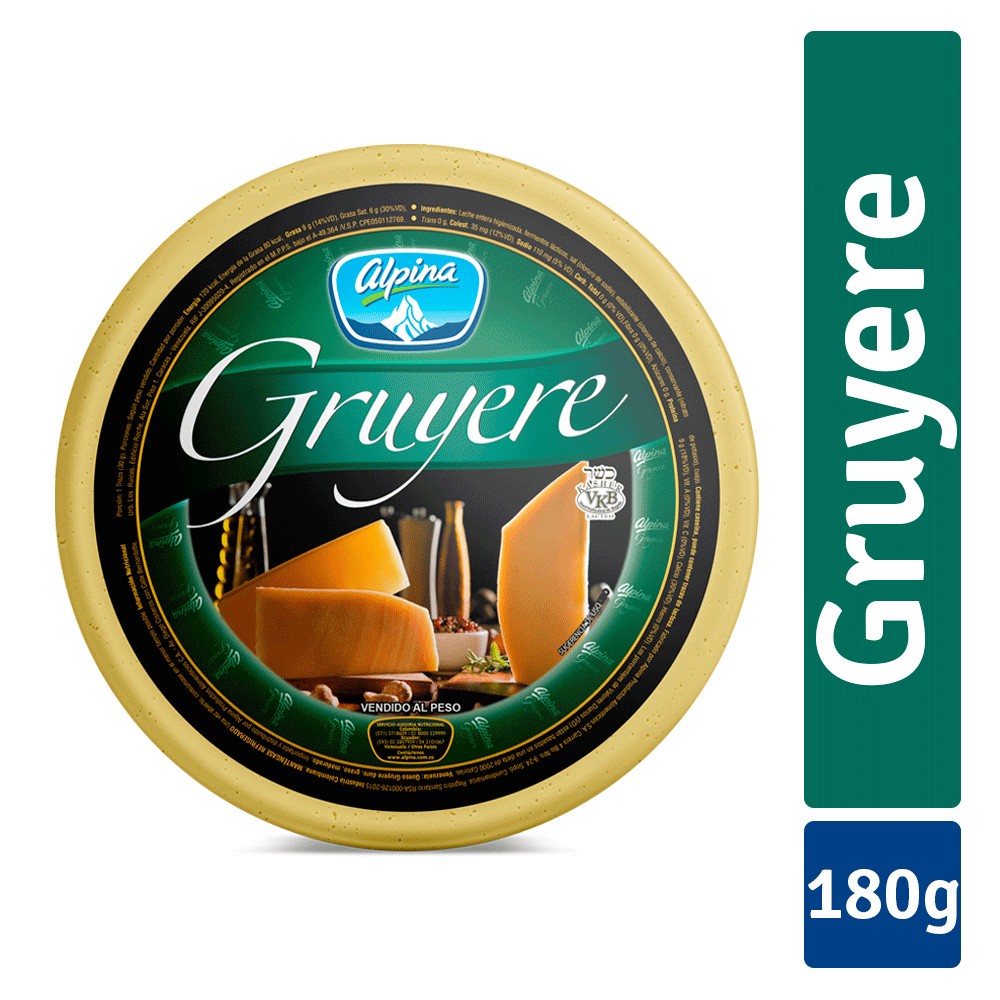QUESO GRUYERE CUÃ�A  x  180  GR