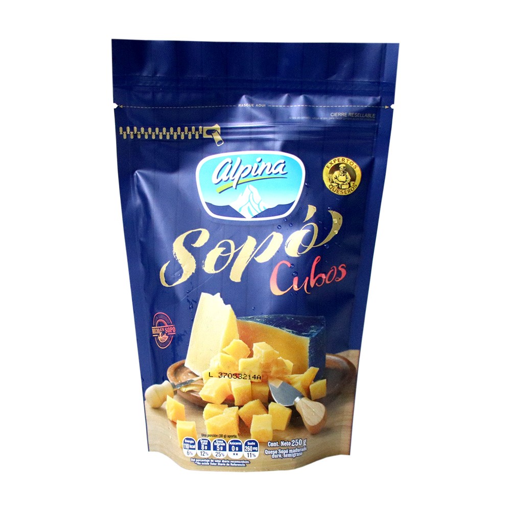 QUESO SOPO EN CUBOS ALPINA  x 250 GR