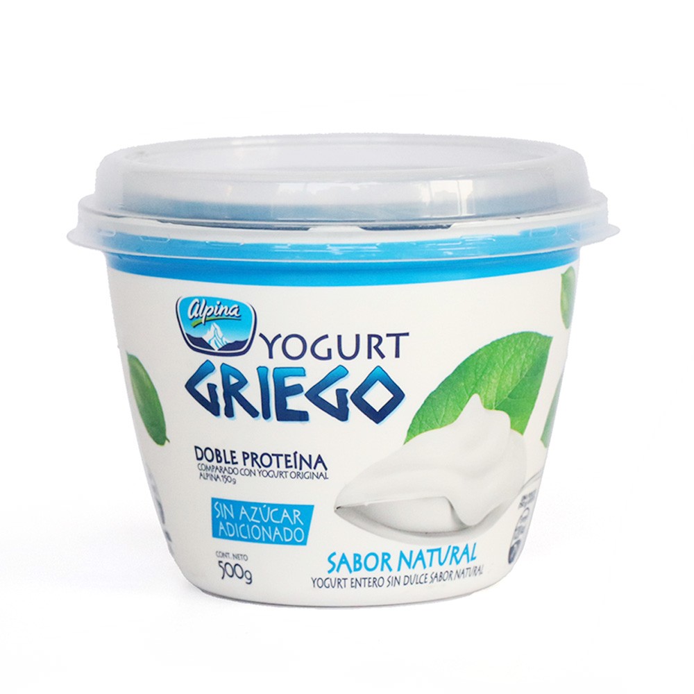 YOGURT GRIEGO SIN AZUCAR ALPINA* 500 GR