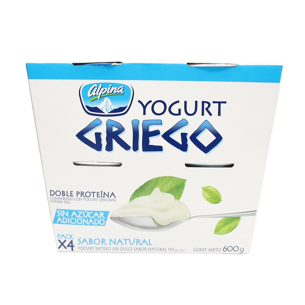 YOGURT GRIEGO X 4 UND ALPINA  x 150GR
