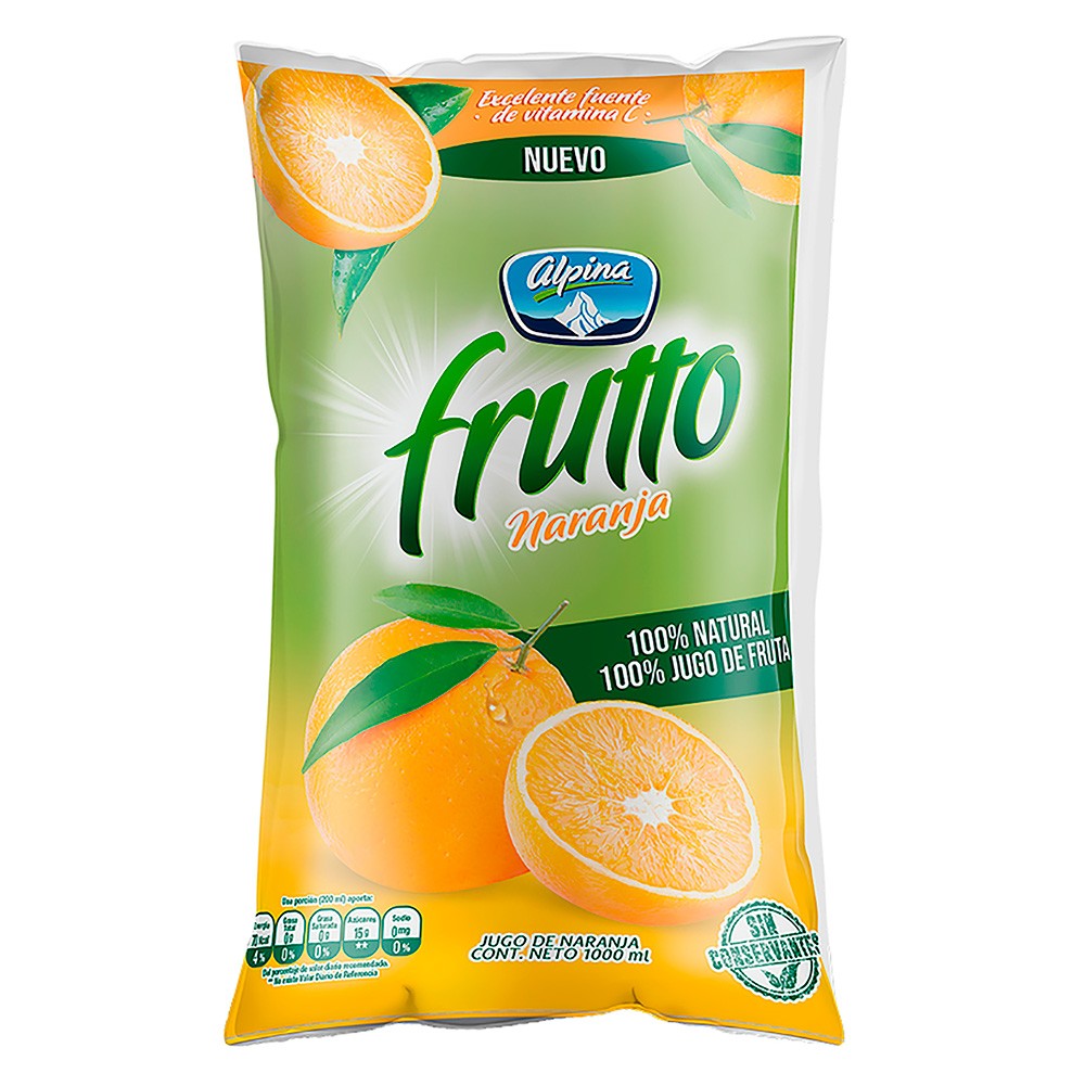 FRUTTO NARANJA 100% NAT ALPINA*1000ML