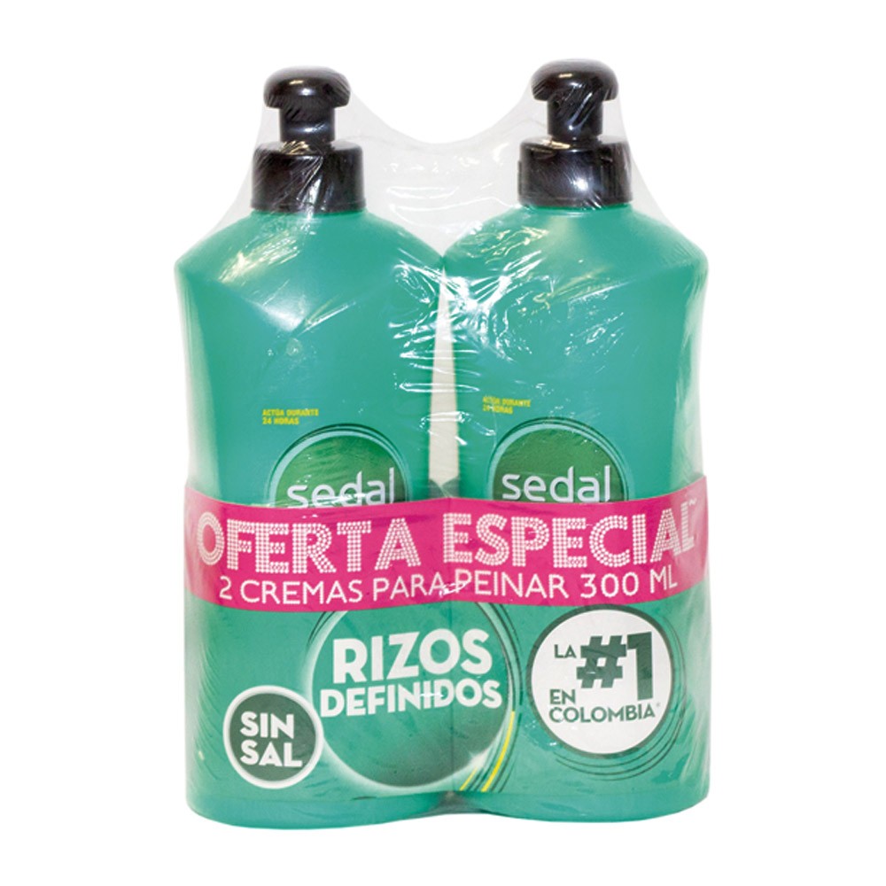 CREMA PEINAR SEDAL RIZOS DEFI x2UN*300ML