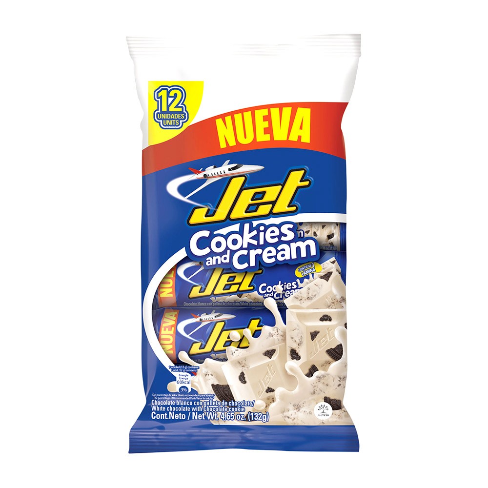 JET COOKIES & CREAM BANDEJA  x 132GR