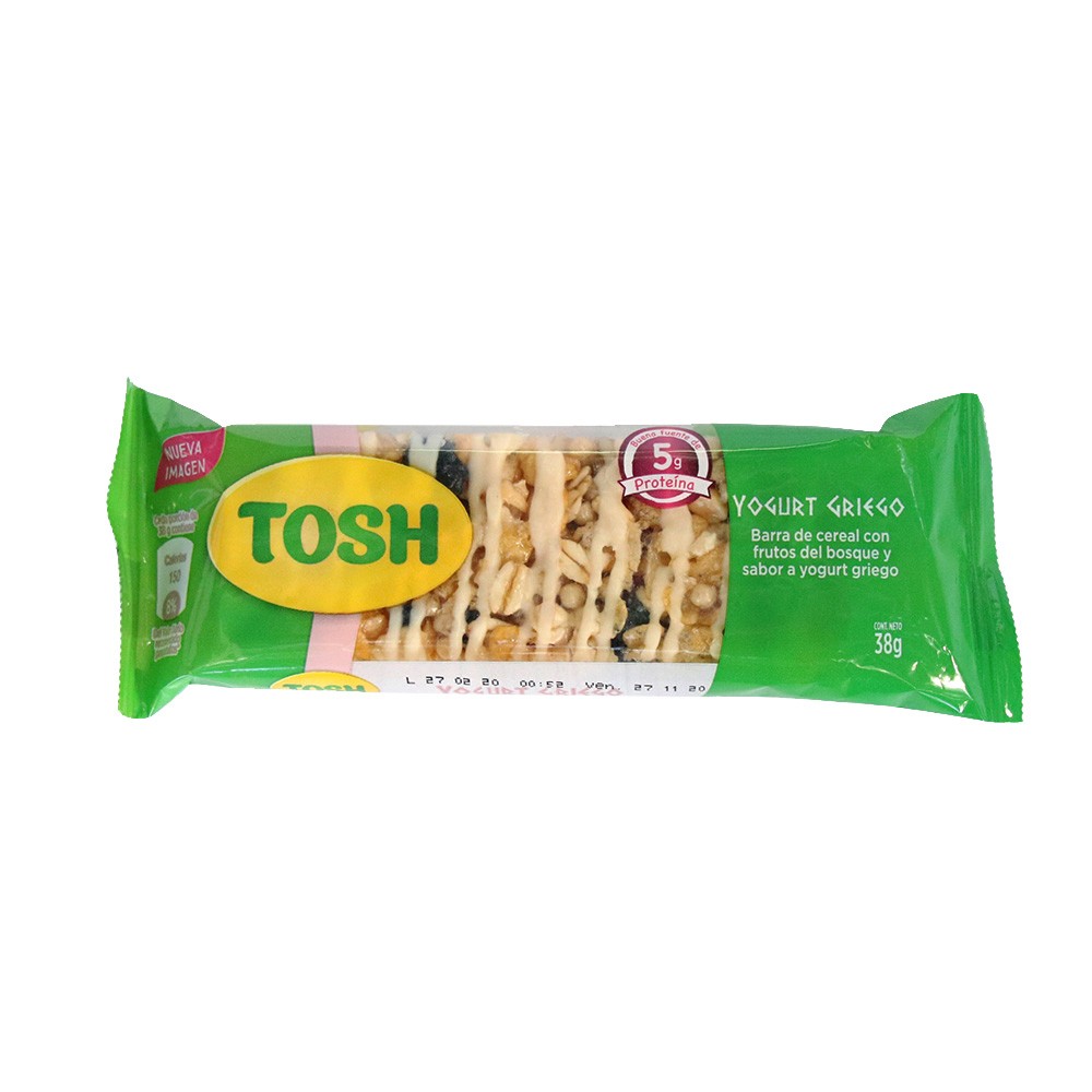 BARRA TOSH YOGURT GRIEGO  x 38GR