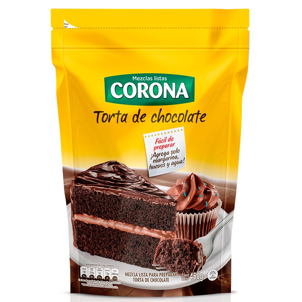MEZCA TORTA CHOCOLATE CORONA x 450GR