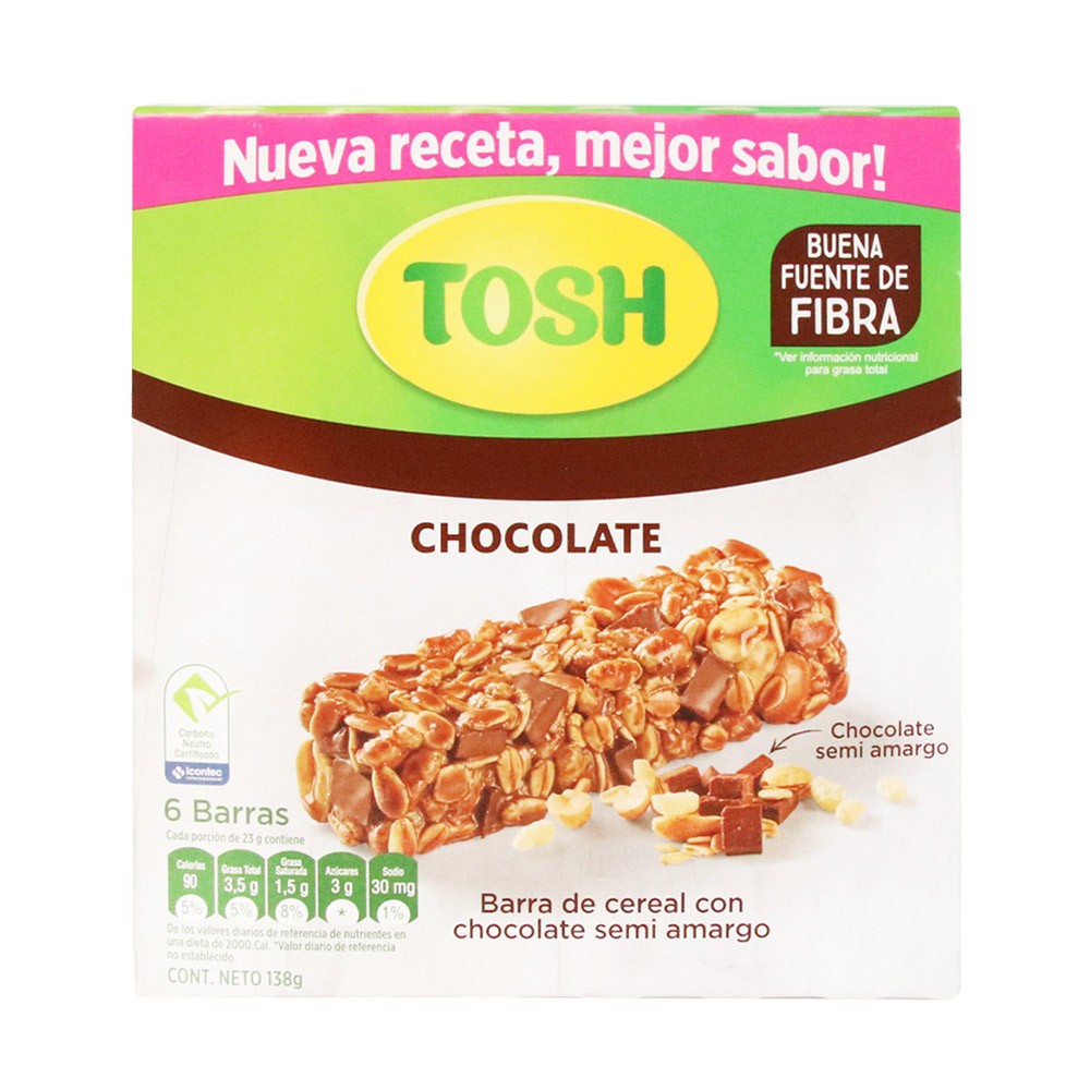 BARRA TOSH GRANOLA CHOCO S/AZUCAR*138 GR