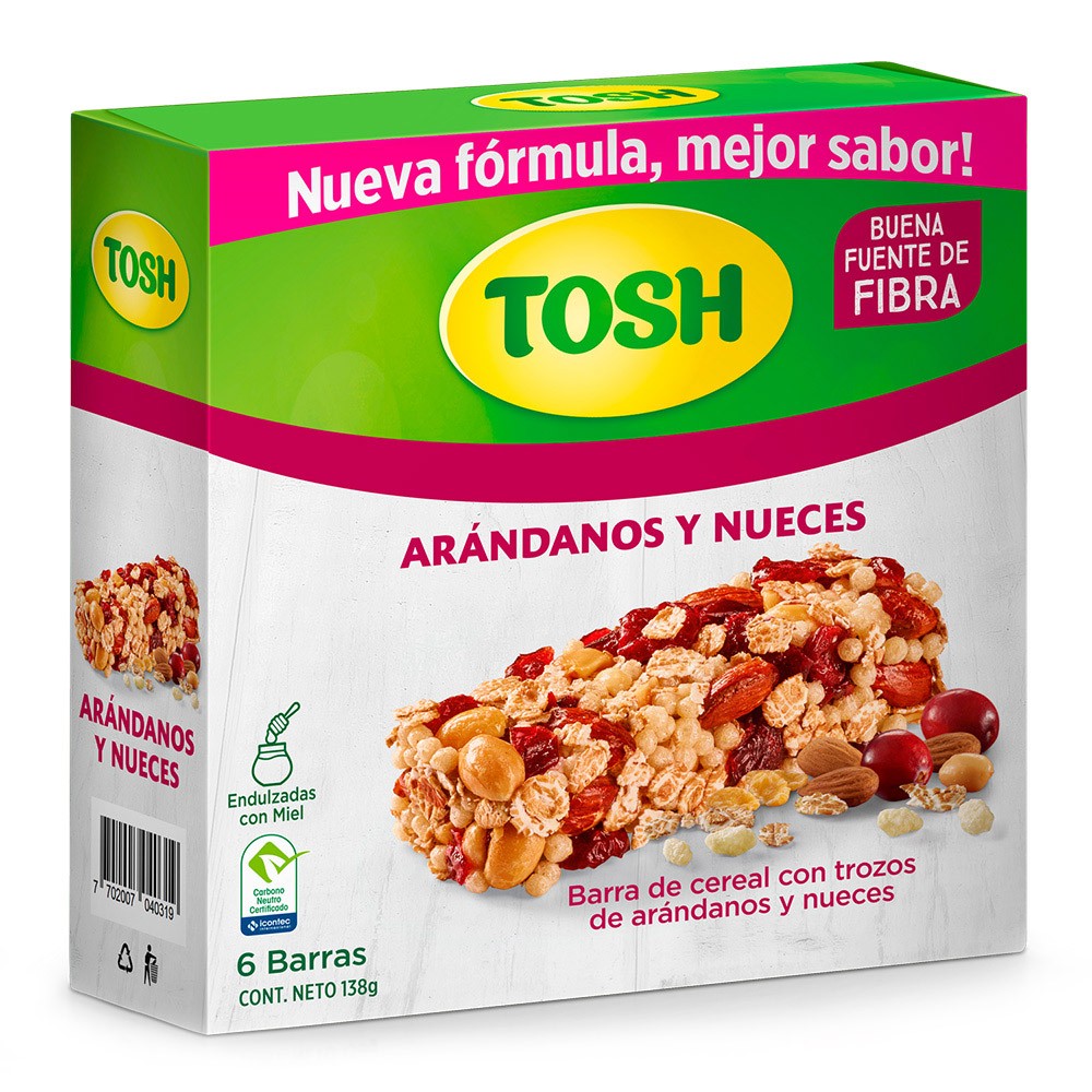 BARRA TOSH GRANOLA ARANDANOS S/A*138 GR