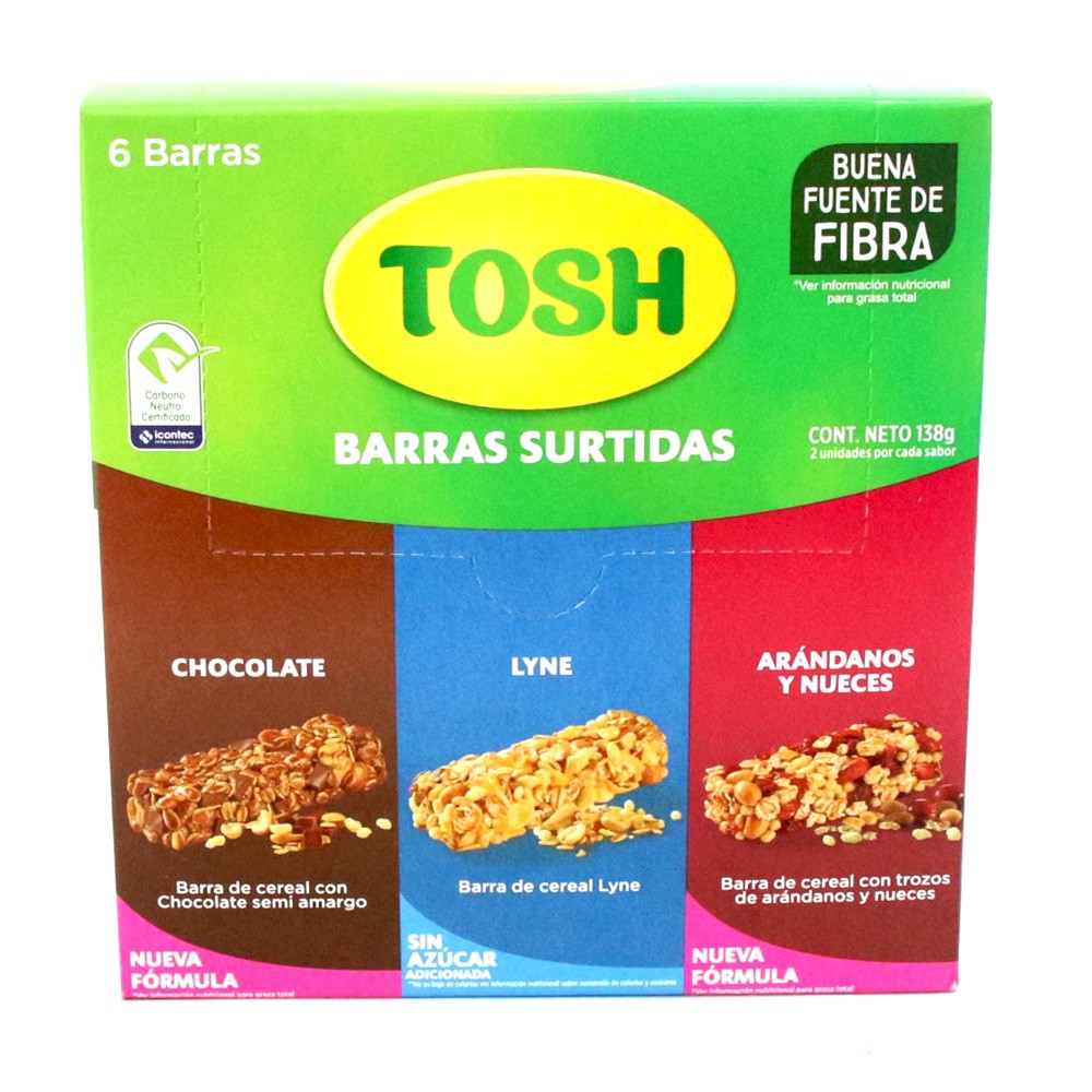 BARRA TOSH GRANOLA SURTIDA S/AZUC*138 GR
