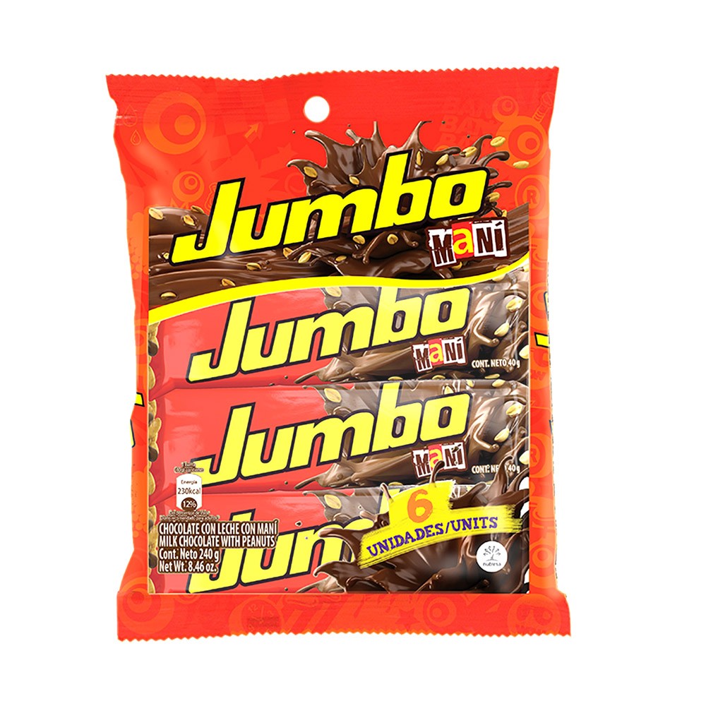 CHOCOLATINA JUMBO MANI  x 40 x 6