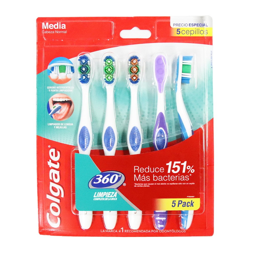 CEPILLO DENTAL COLGATE 360  x 5U