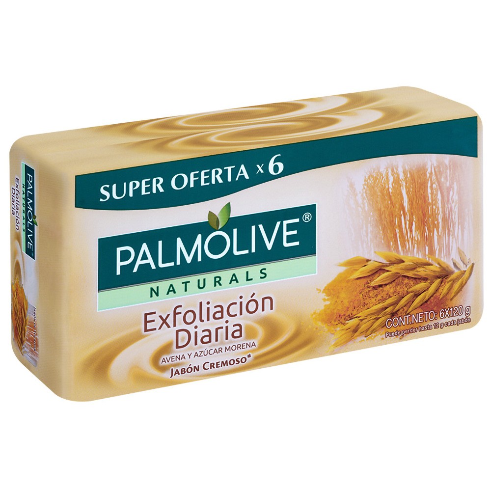JABON PALMOLIVE AVENA Y AZUCAR 6U*120GR