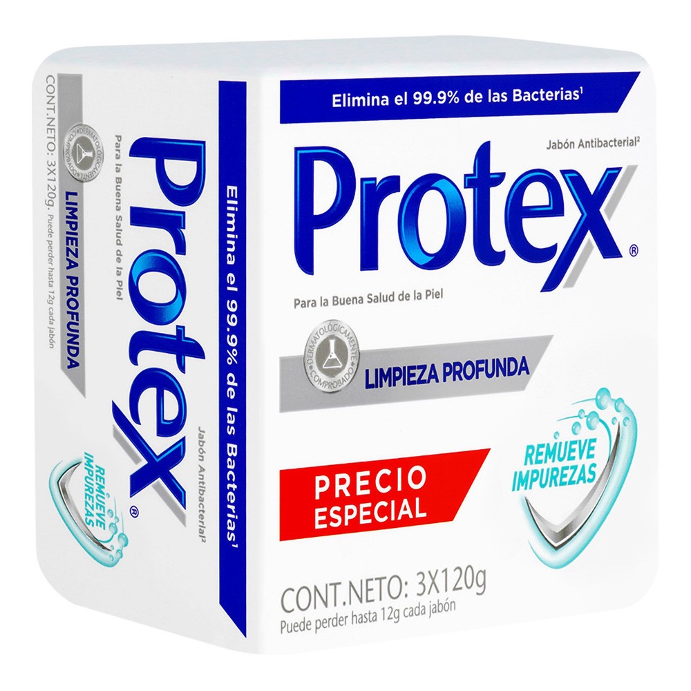 JABON PROTEX LMPIEZA PROFUNDA X3UN*120GR