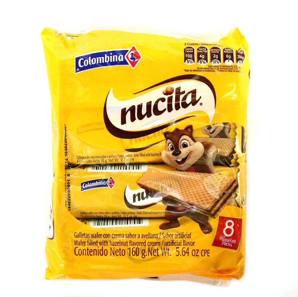 WAFER NUCITA  x 8 INDIVIDUAL