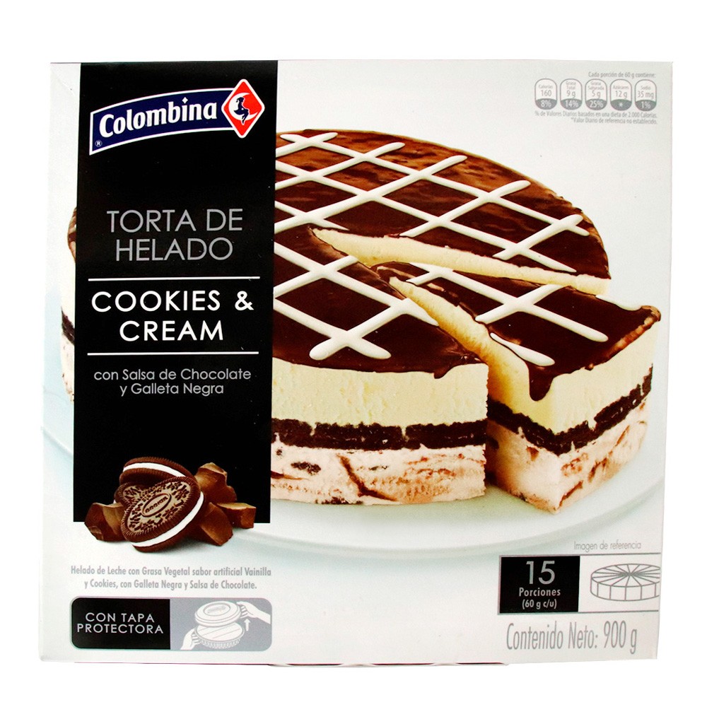 TORTA KOKIES & CREAM COLOMBINA x  900GR